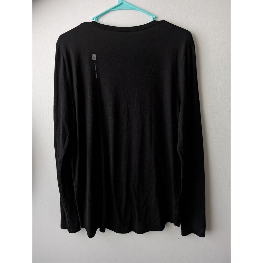Figs Black Super Soft Pima Modal Long Sleeve T-shirt - Picture 2 of 5